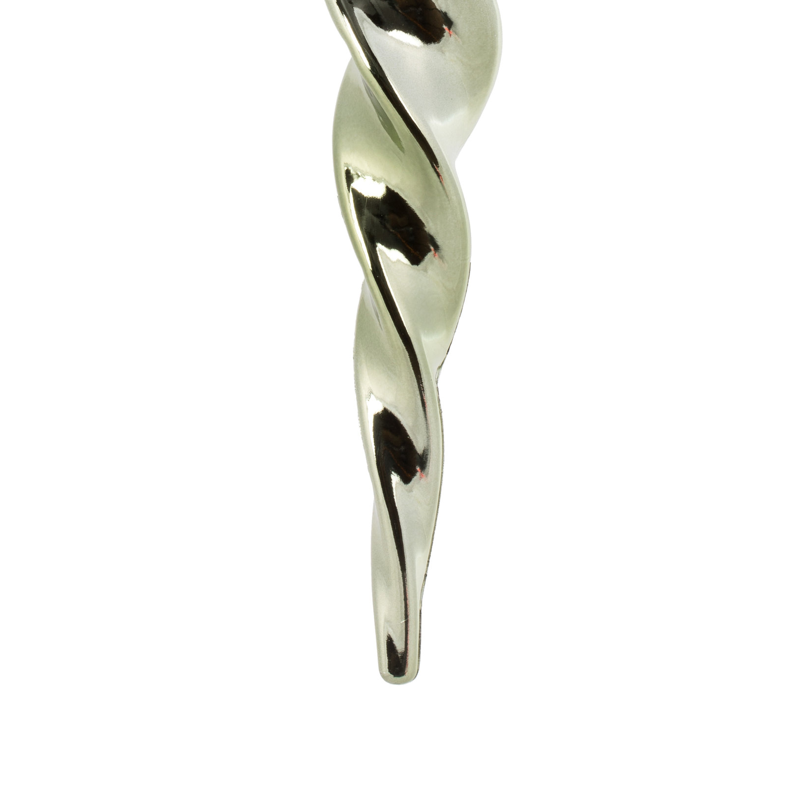 Shiny Spiral Icicle Christmas Ornament, Wrought Iron