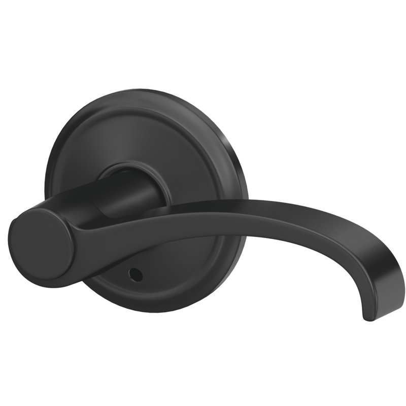 Custom Whitney Non-Turning Lever with Alden Trim, Matte Black