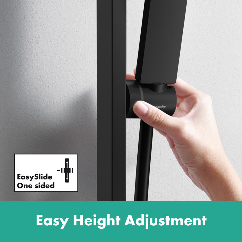 hansgrohe Pulsify E Wallbar Set 100 3-Jet 24", 1.75 GPM, 1.75 GPM, Matte Black