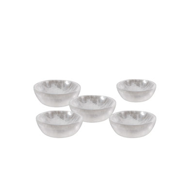 Serene Spaces Living Selenite Crystal Charging Bowl For Smudging, Recharging, Cleansing, & Healing - Recharge And Cleanse With Decorative Premium Grade Selenite Bowl, Set Of 24
