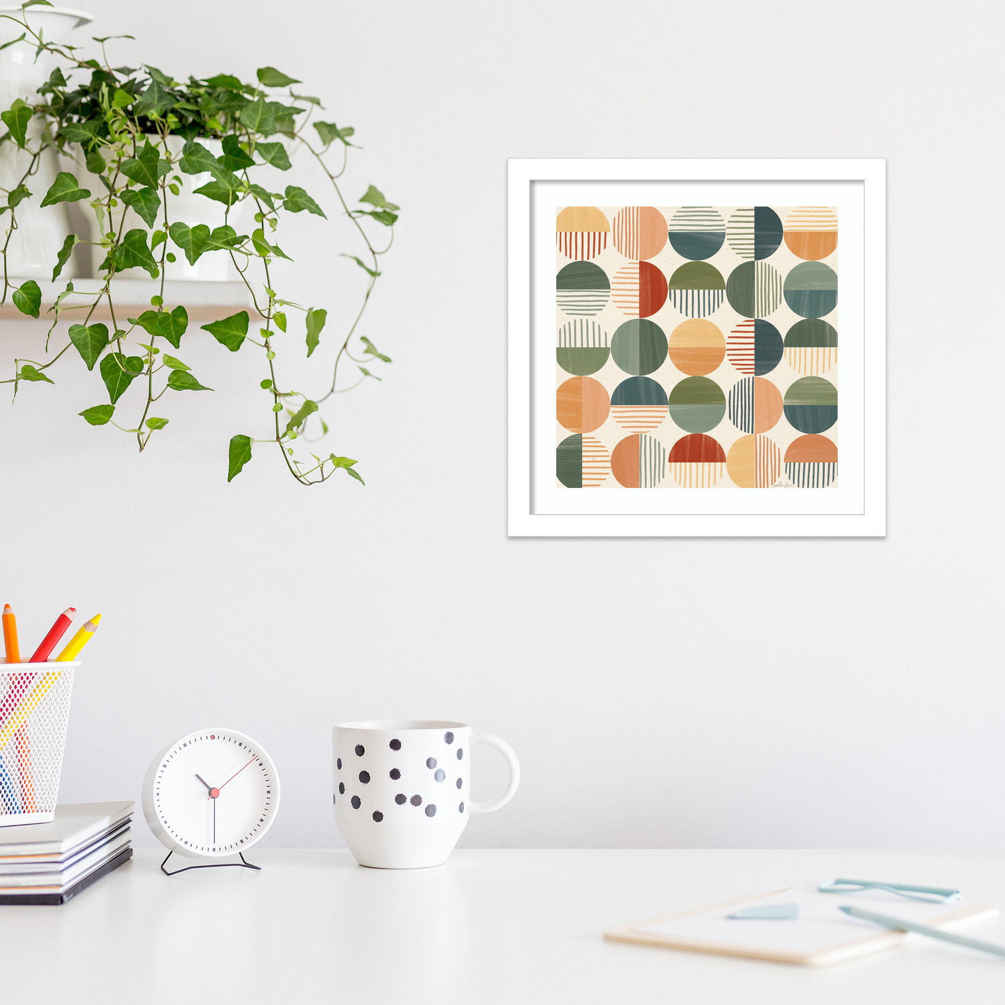 Born To Roam Pattern II, White, 13" H x 13" W x 1" D