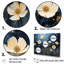 «Midnight Indigo Buttercups - Buttercups», ensemble d'art sur toile-107767968-107767971