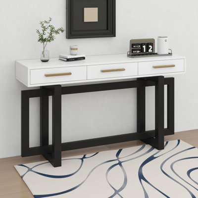 Elegant Console Table With Three Drawers, Extra Long Entryway Table