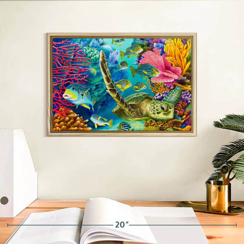 Coral Canyon, Cadre flottant en bois naturel, 13 po x 9 po