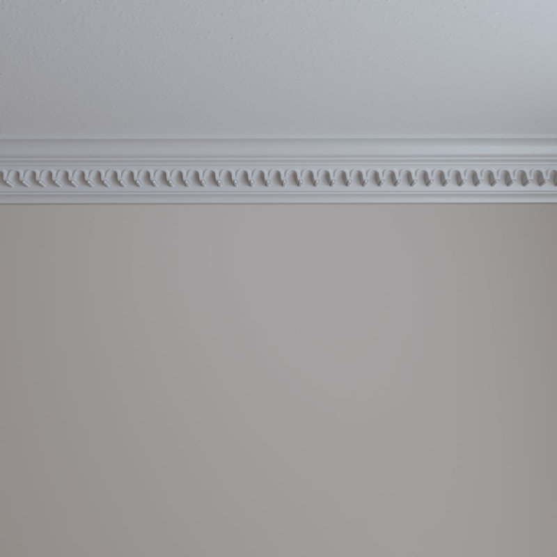 Primed White Polyurethane Geometric Crown Moulding Sample