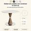 Table de bistro ronde de 109 cm (43 po) pour 2 à 4 personnes, avec piètement en métal texturé pierre frittée et bois, idéale pour un coin repas ou une cuisine.-602642376-602642227