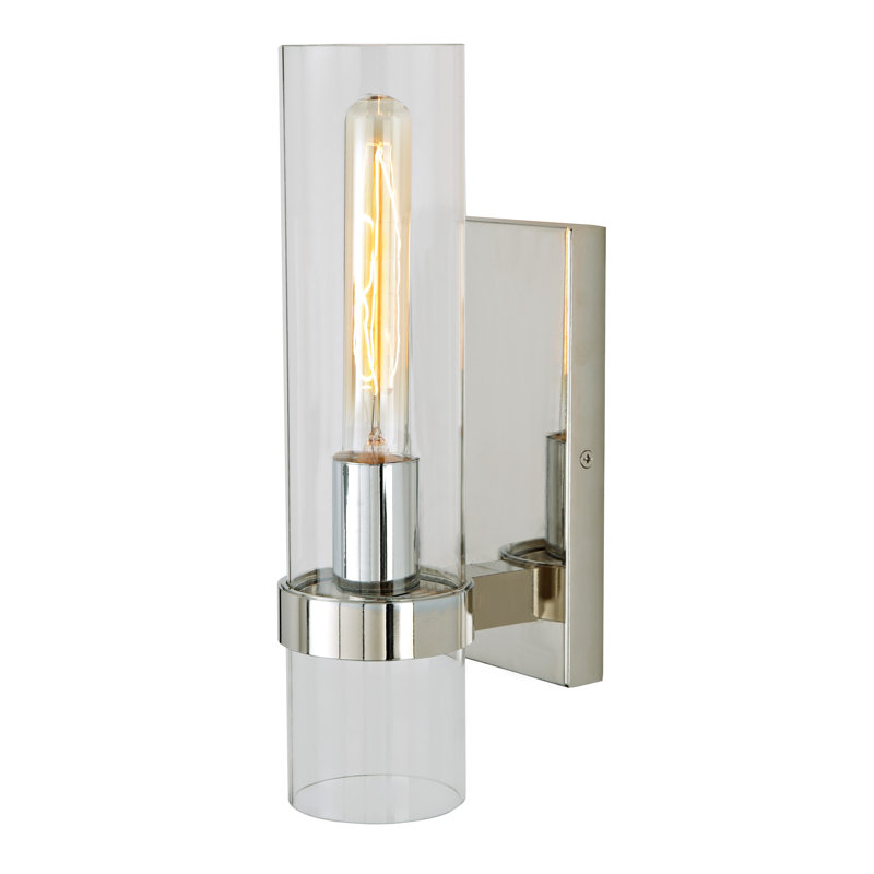 Haddam Armed Sconce, Polished Nickel
