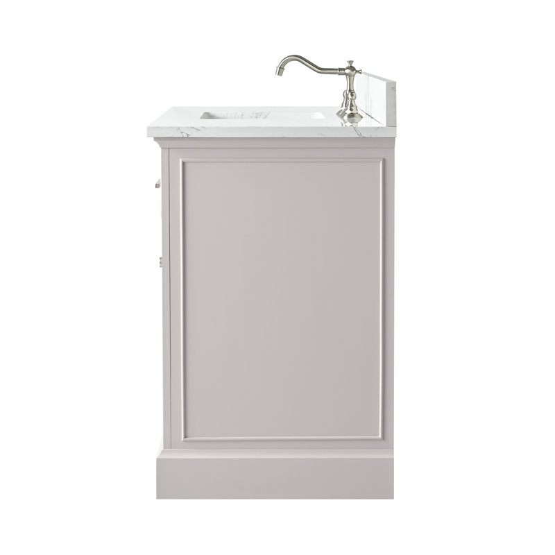 Thompson 48" W Single Vanity, Taupe/Brushed Nickel