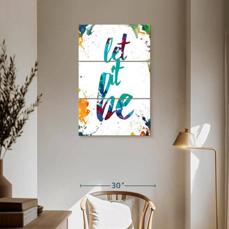 Tergel éclaboussé Let It Be, H 57 po x l 36 po