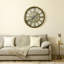Dateland 85cm Metal Wall Clock for Living Room Decor, Roman Number Modern Wall Clock for Bedroom