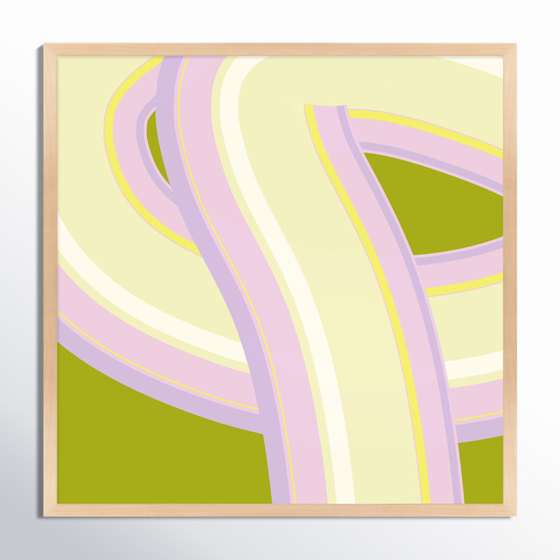 Bubblegum Twist Print by Jacques Pilon, Maple Wood, 24" H x 24" W x 1.25" D