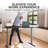 Uncaged Ergonomics Rise Up 48" x 30" Dual-Motor Electric Standing Desk - Height Adjustable Sit-Stand Desk with Memory Presets, Black MDF Top, Gray Frame-86567240-86567236