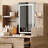 4-Drawer Vanity Desk With LED Mirror & Carved Details