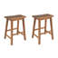 Table de salle à manger rustique et îlot de cuisine, bois massif, 2 places, tablettes ouvertes, noyer + bois blanc crème avec plateau de table 45 po x 27 po, couleur