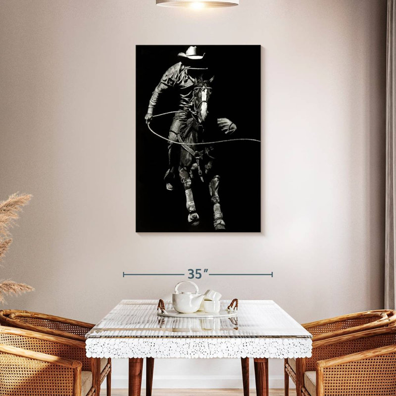 Lelar Scratchboard Rodeo VIII, 45" H x 30" W