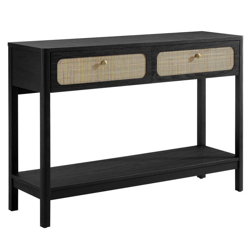 Console d'entrée en bois Modway, Noir / Or / Gris
