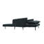 Causeuse convertible en tissu noir l 61 po Lawson