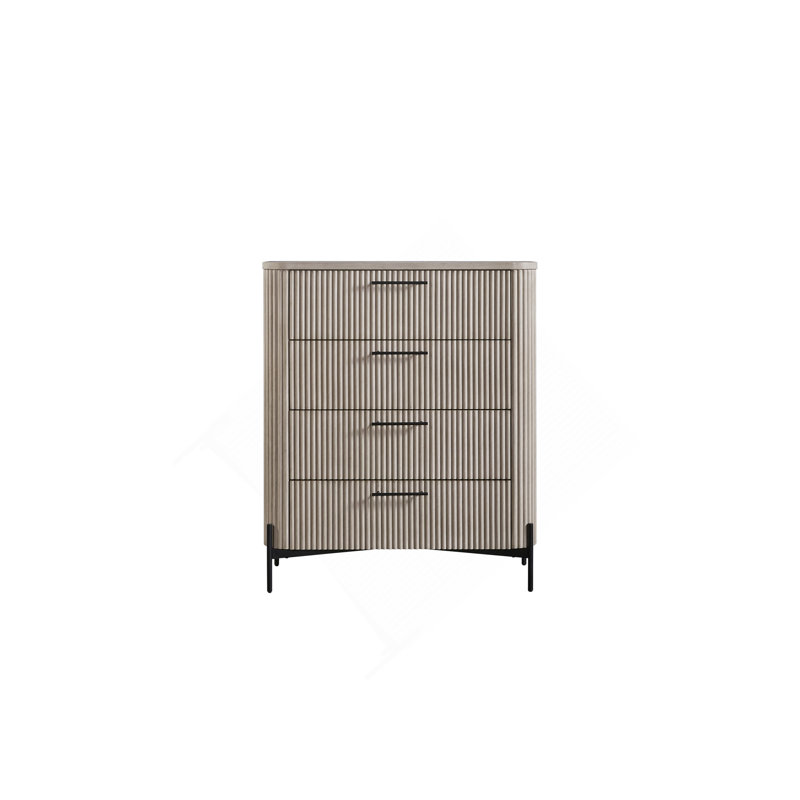 Commode 4 tiroirs - Taupe, Taupe
