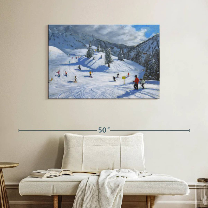 Sireci Skiing Kitzbuhel, 26" H x 39" W