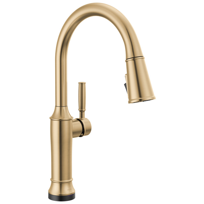 Renaldi Touch2O Kitchen Sink Faucet with Touchless Technology, Lumicoat Champagne Bronze