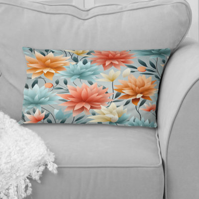 Blissful Mindfulness Mediation - coussin à imprimé floral