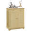Buffet avec portes en rotin naturel et tablettes réglables-1381306549