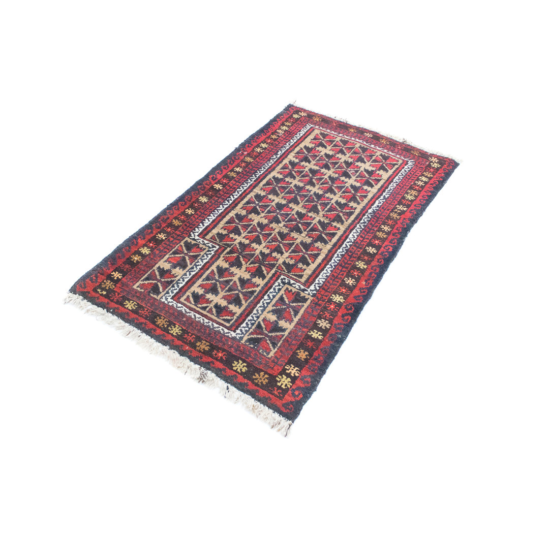 Hand Knotted Wool Red Indoor/Outdoor Rug