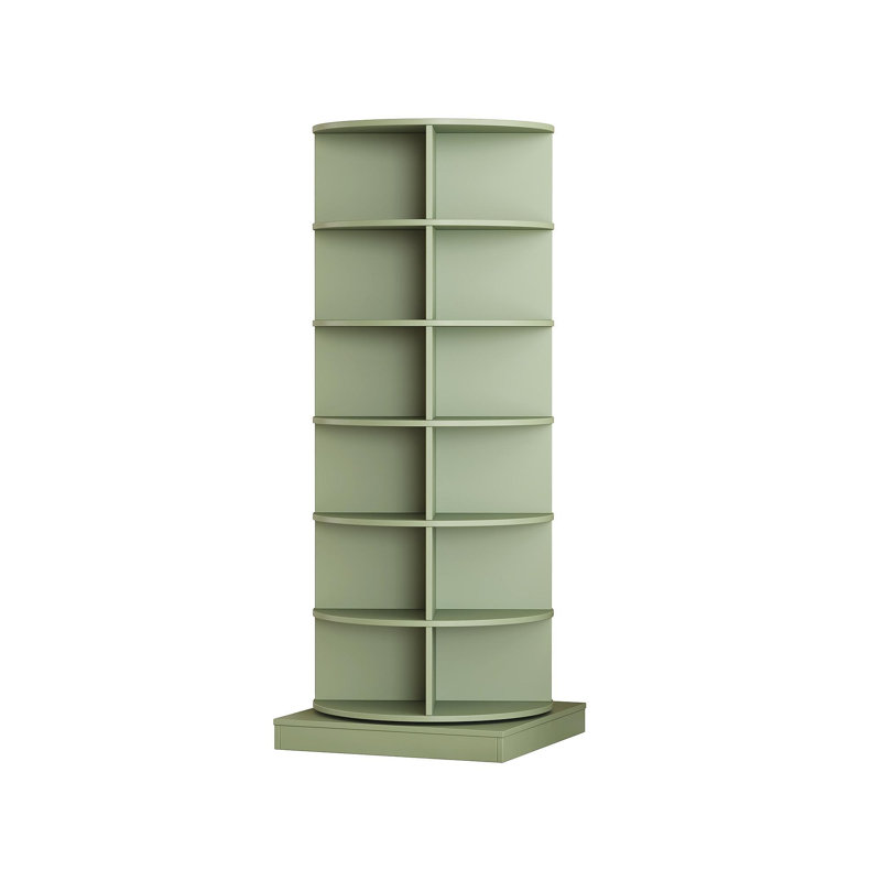 Green 360 Rotating Shoe Cabinet 6 Layers, Green
