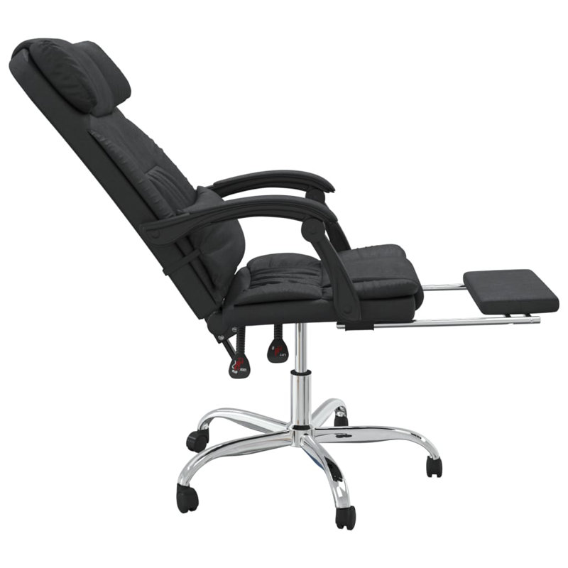 Massage Reclining Office Chair Faux Leather, Black