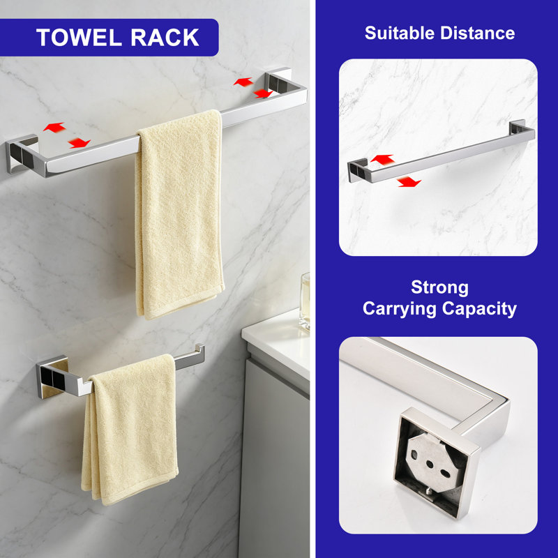 5 - Piece Bathroom Hardware Set, Chrome