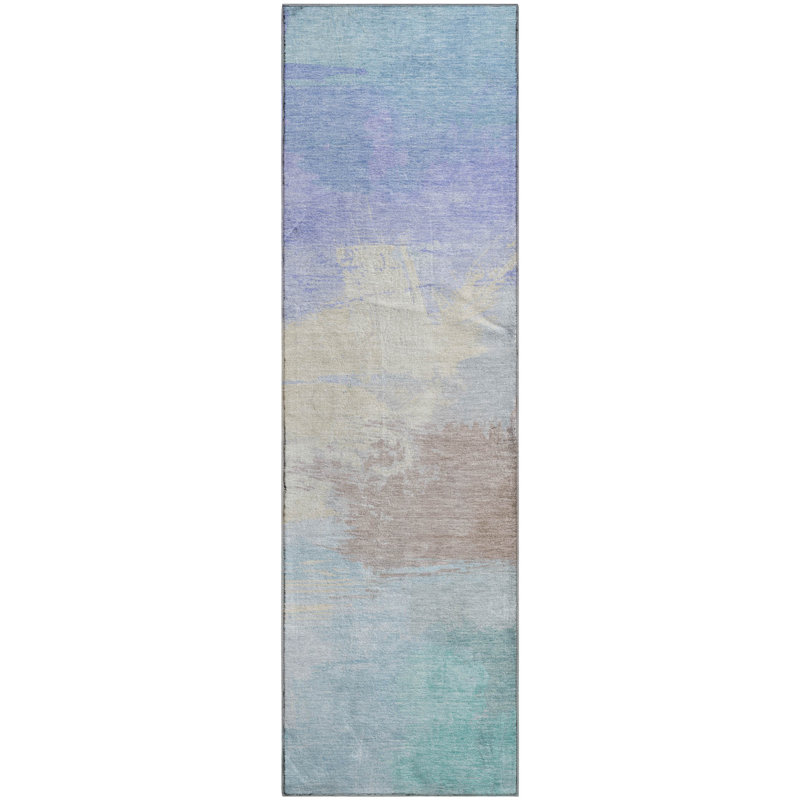 Premium Machine Washable Elize AMF1517 Modern Rug, Runner 2'3" x 7'6"