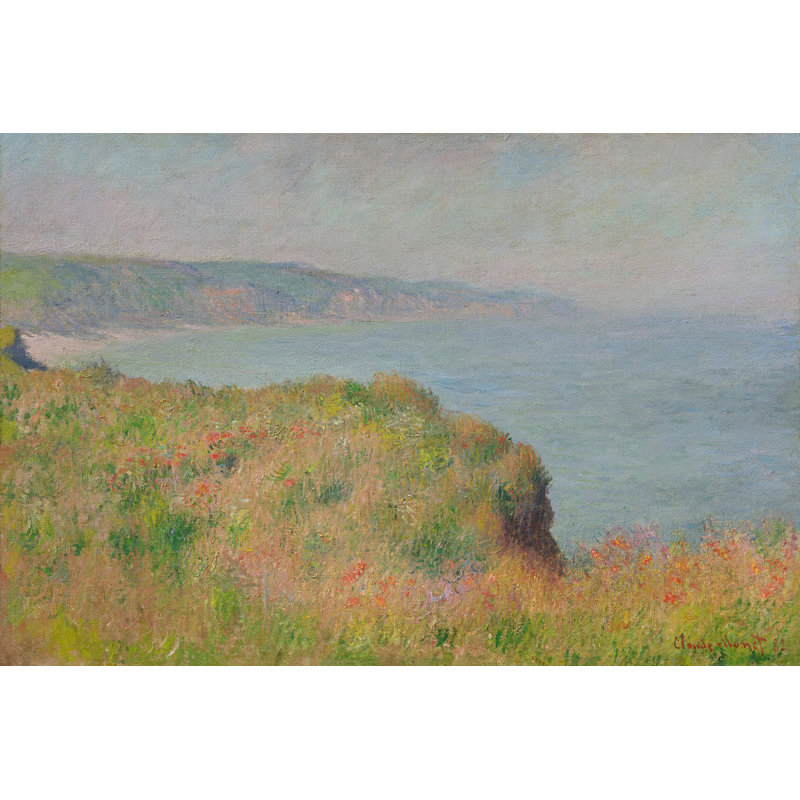 «Edge of the Cliff at Pourville», reproduction sur toile tendue, H 8 po x l 12 po