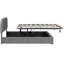 Lit plateforme tapissier pratique avec toison et coffre de rangement capacité hydraulique double-1183241407