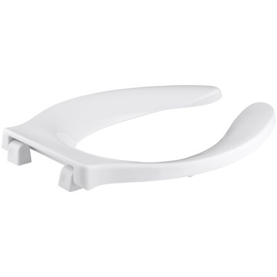 Stronghold Elongated Toilet Seat with Integrated Handle and Self-Sustaining Check Hinge