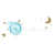 Bleu / Or / Blanc