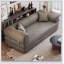 Canapé à compression de 78,8 pouces, canapé-lit convertible au sol avec coussin, dossier, accoudoirs, canapé-lit futon confortable, canapé modulaire avec causeuse, tissu en velours côtelé-273414026