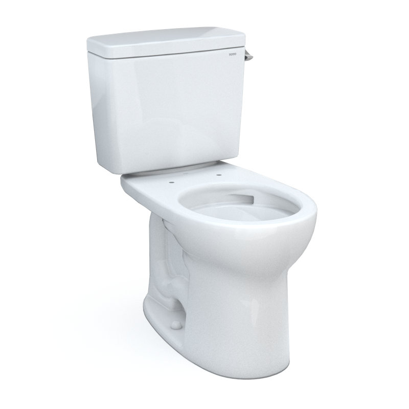 White Round Two-Piece High Efficiency Toilet