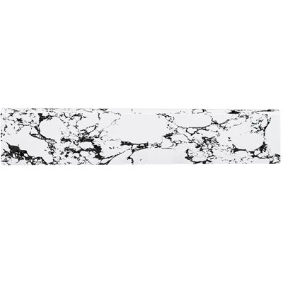 22-inch 4-inch Side Splash For Bathroom Vanity Sink, Panda White Engineered Marble, And Stain-, Easy To Handle Sink Splash, Sintered Stone, Material, Long-term Use, Pre-drilled Faucet