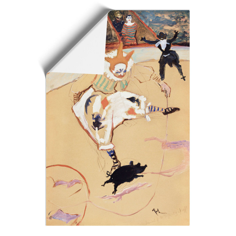 Clown At The Circus Fernando by Henri De Toulouse-Lautrec - No Frame Painting, 42cm H x 30cm W x 0.1cm D