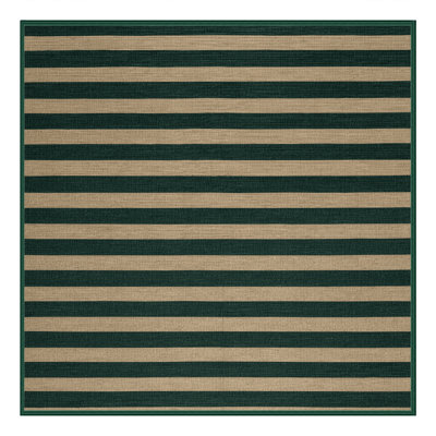 Tapis vert à rayures horizontales lavable à la machine