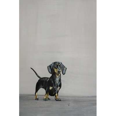 Black & Tan by Victoria Coleman - Wrapped Canvas Painting
