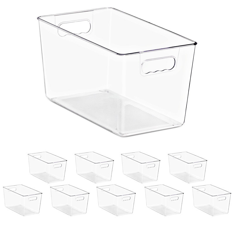 Paquet de 8 contenants de rangement empilables transparents avec couvercles pour la cuisine, le garde-manger et l'armoire Sorbus (grand, très grand)