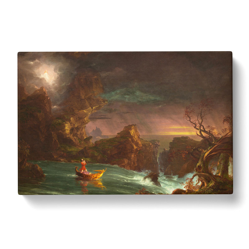 The Voyage of Life Manhood by Thomas Cole - Wrapped Canvas Painting, 35cm H x 50cm W x 3cm D