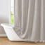  Rideau de douche 71 x 71 en lin tissé avec pampilles - comprend 12 œillets et crochets - 100% polyester-2072844750