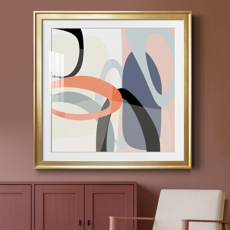 Floating on Silk II - cadre photo, impression, H 34,5 po x l 34,5 po x P 1,5 po, Papier encadré doré