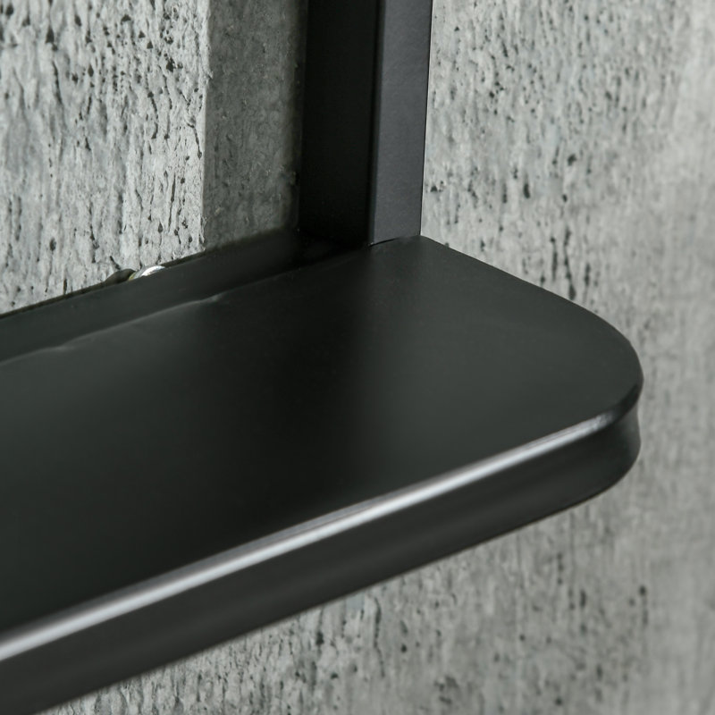 Metal Concave Wall Mirror with Shelves