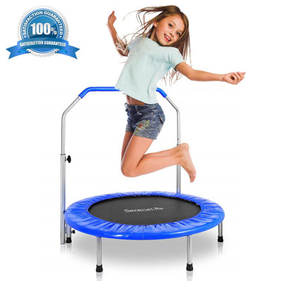 SereneLife Round Fitness Trampoline with Handlebar
