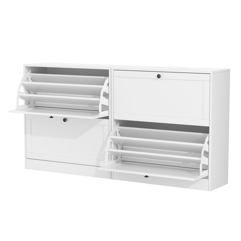 Marcell Shoe Cabinet with 2 Flip out Doors(Set of 2)