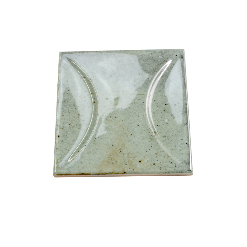 Carrelage mural carré en céramique brillant 3,94 po x 3,94 po Antiek (6,68 pieds carrés / caisse) (paquet de 60), Vert sauge