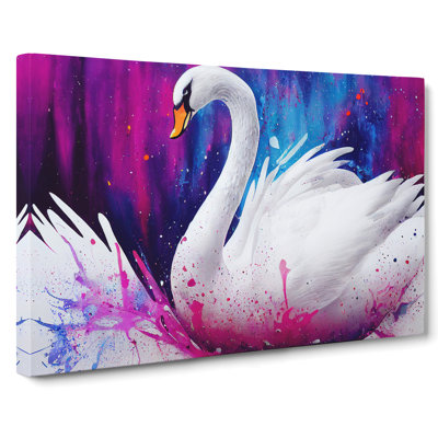 Swan Splash Vol.2 Abstract - Wrapped Canvas